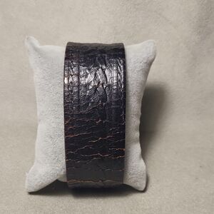 Men's Black Leather Bracelet